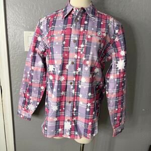 Men's Billionaire Boys Celestial Long Sleeve Cotton Button-Up Shirt, M